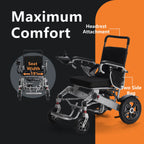 Portable Travel Foldable Power Wheelchair - TSA Approved