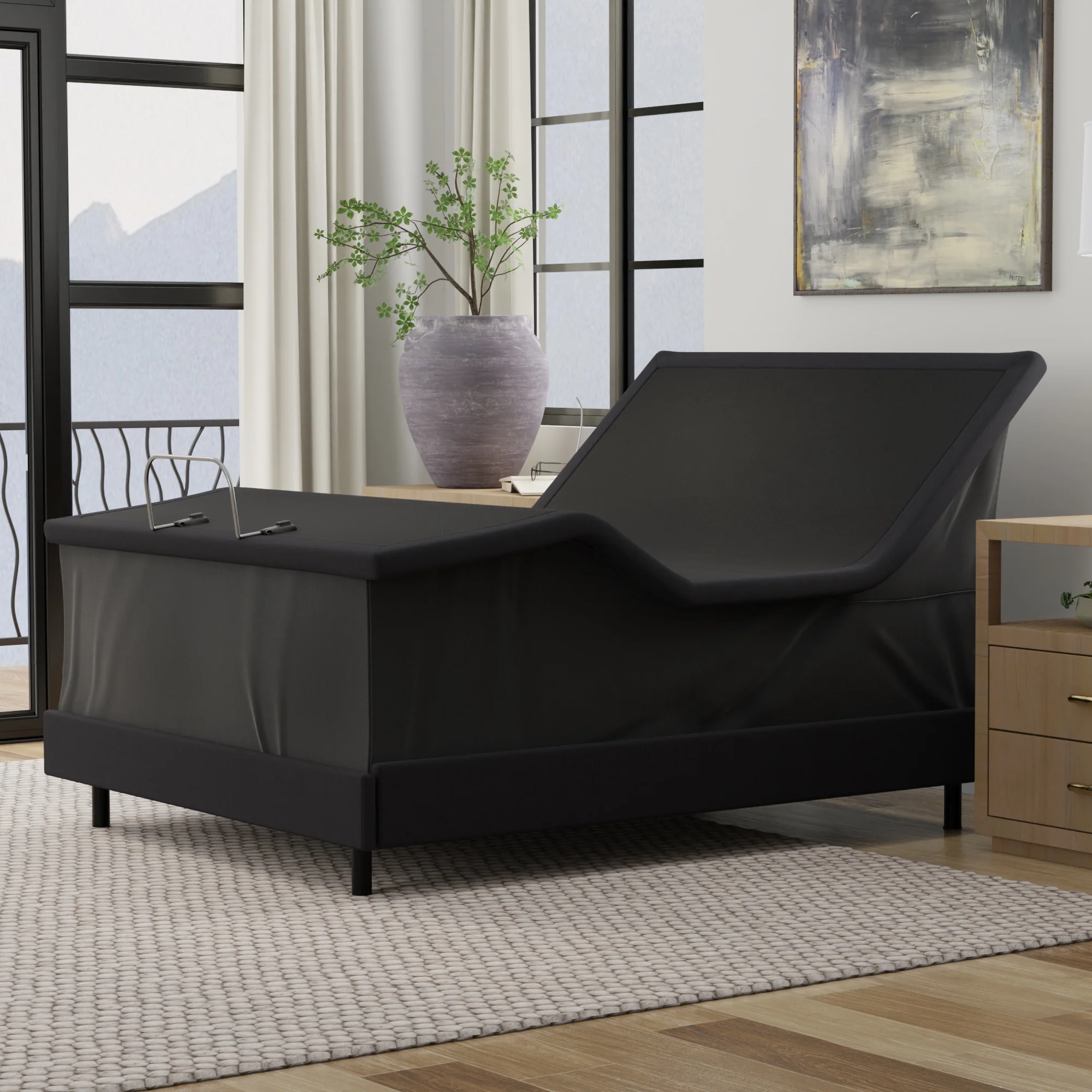 E8 Hi-Low Lift & Tilt Adjustable Bed Frame - Massage, Lights, USB Ports & Free in Home Delivery