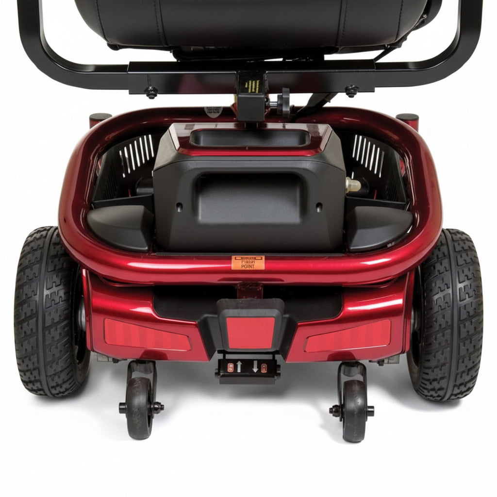 New Literider Envy Power Wheelchair, Red, 17-Inch Seat